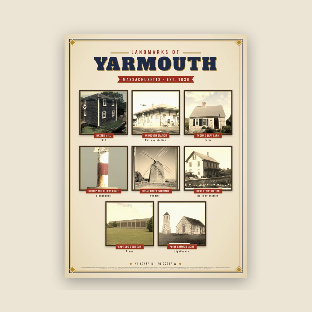 Yarmouth Landmarks Photo Poster