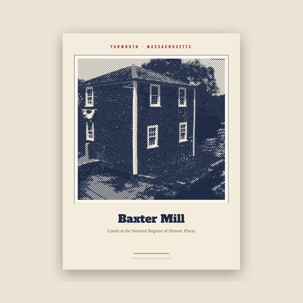 Yarmouth Baxter Mill Landmark Print