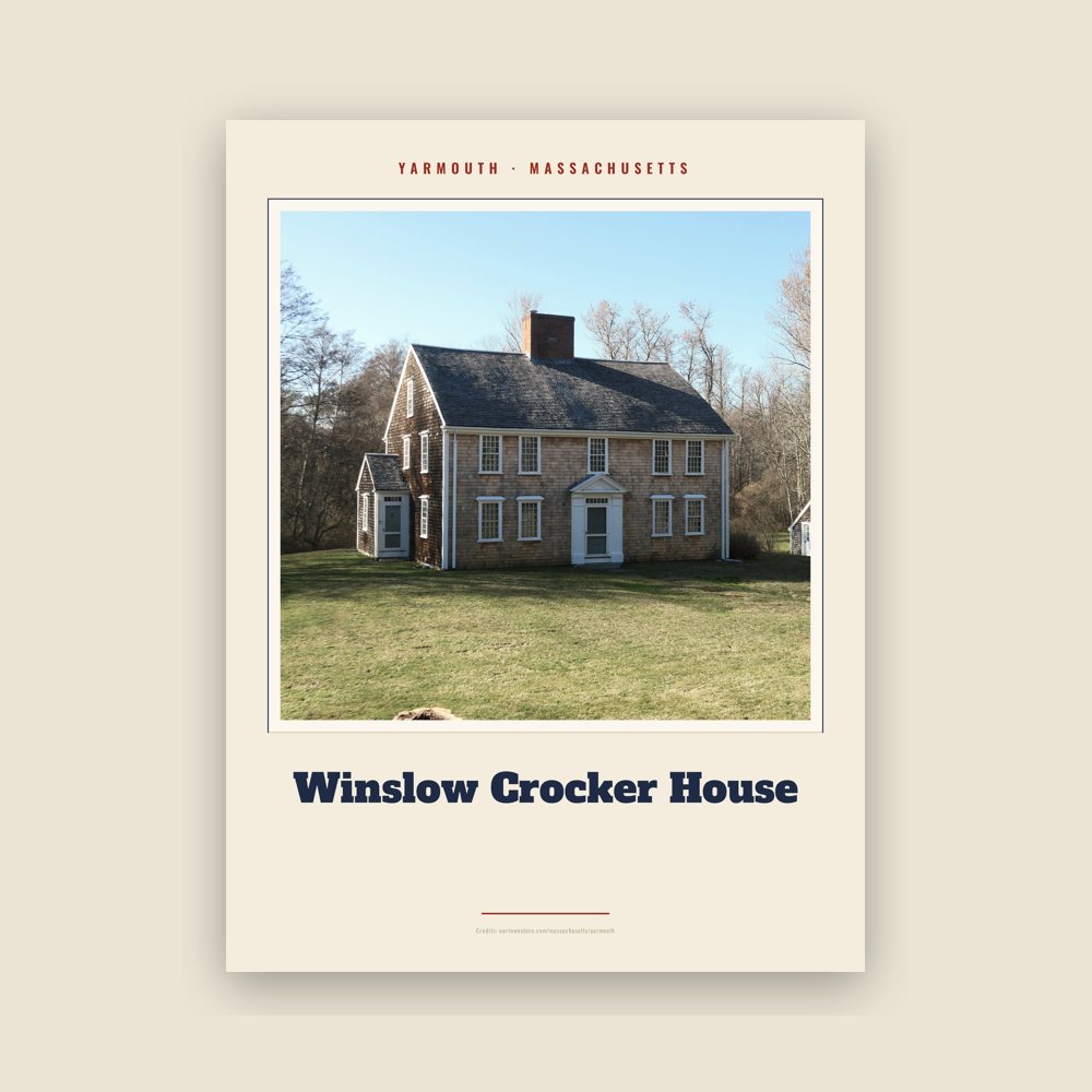 Yarmouth Winslow Crocker House Landmark Print