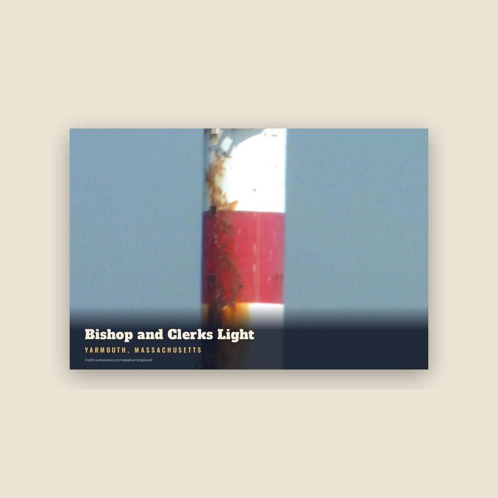 Yarmouth Bishop and Clerks Light Postcard