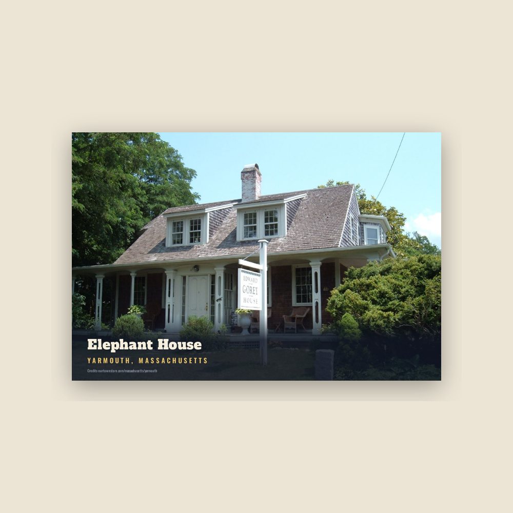 Yarmouth Elephant House Postcard
