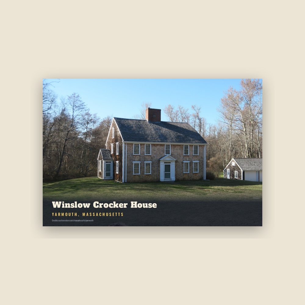 Yarmouth Winslow Crocker House Postcard