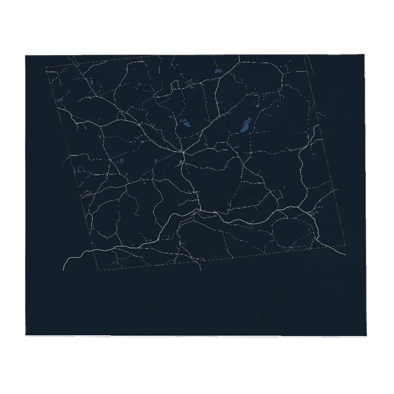 Acworth Street Map Throw Blanket