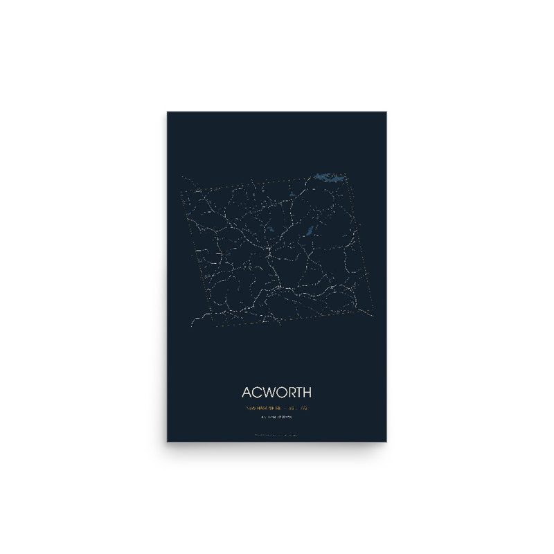 Acworth Street Map Poster · Midnight
