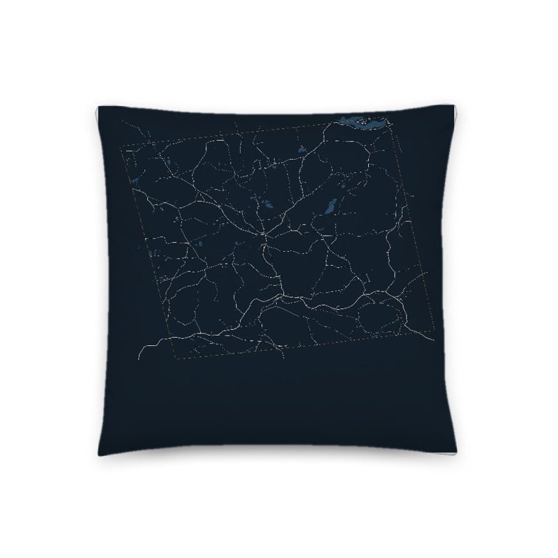 Acworth Map Throw Pillow