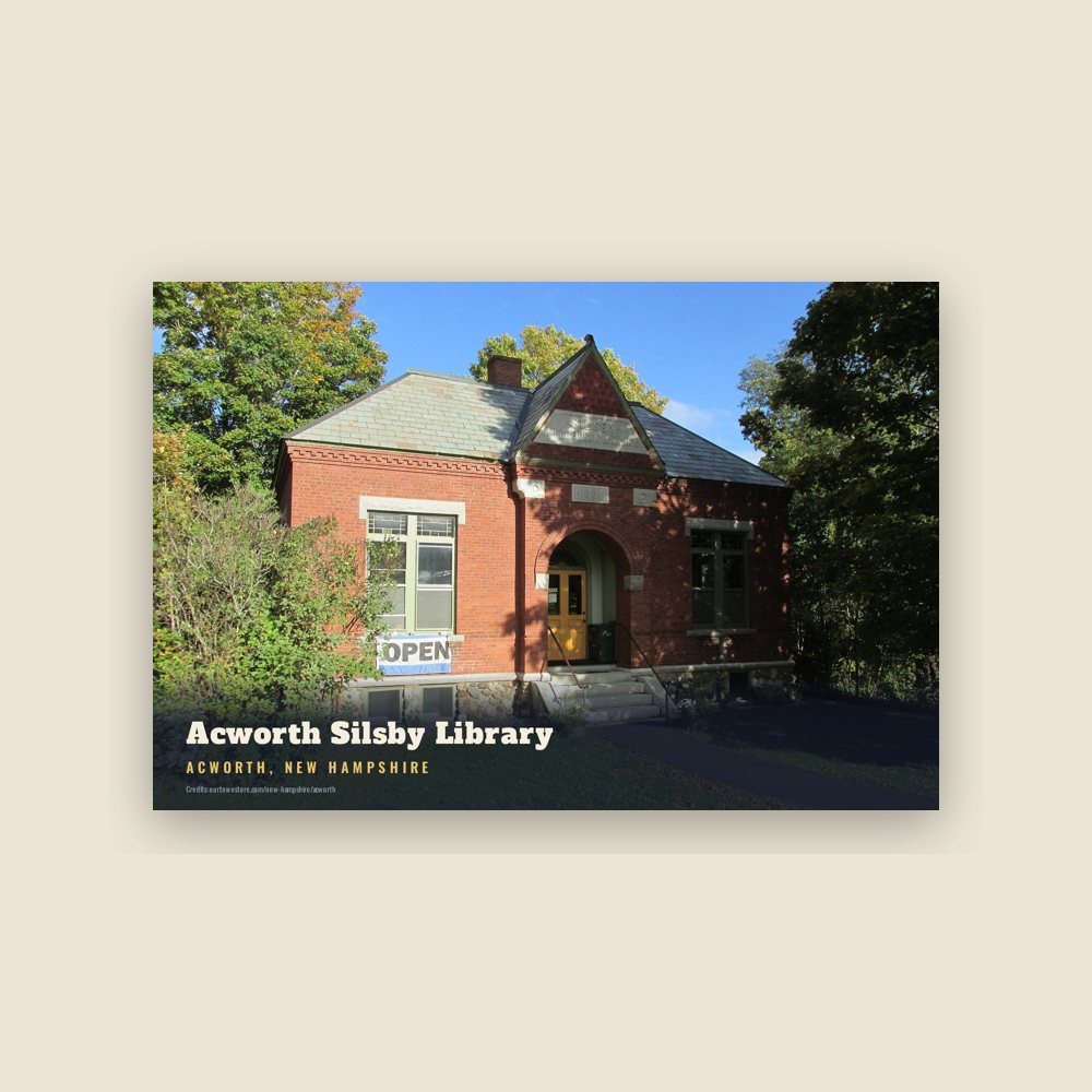 Acworth Acworth Silsby Library Postcard