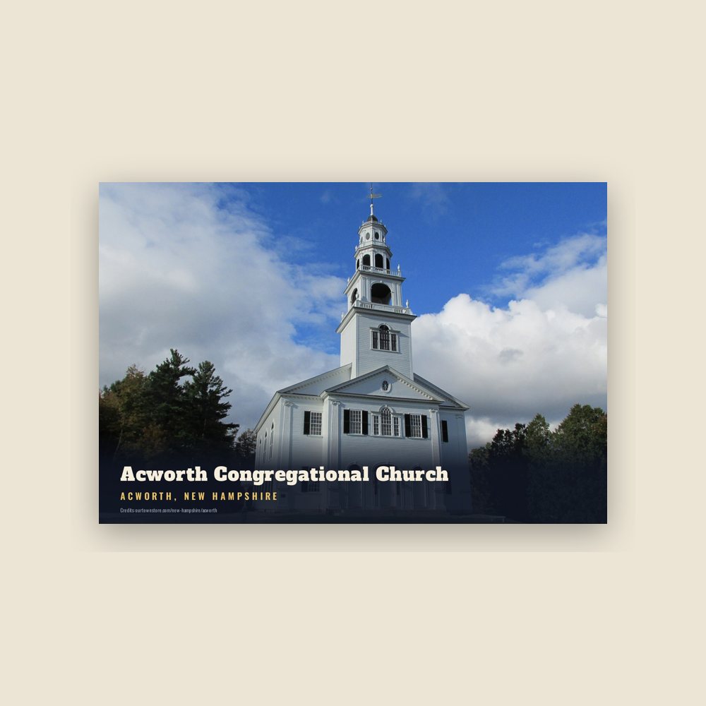 Acworth Acworth Congregational Church Postcard