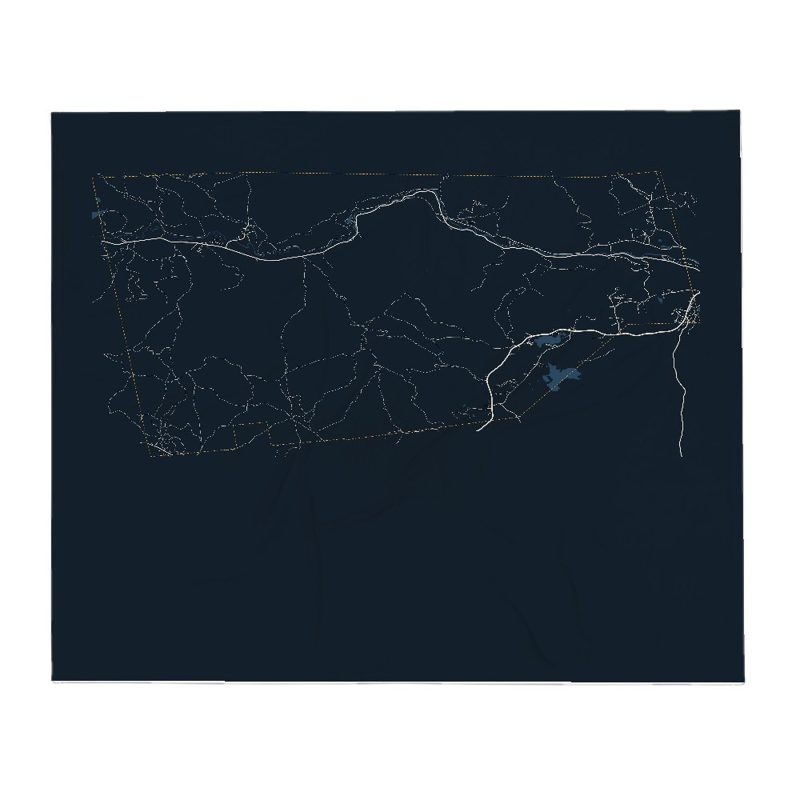 Albany Street Map Throw Blanket