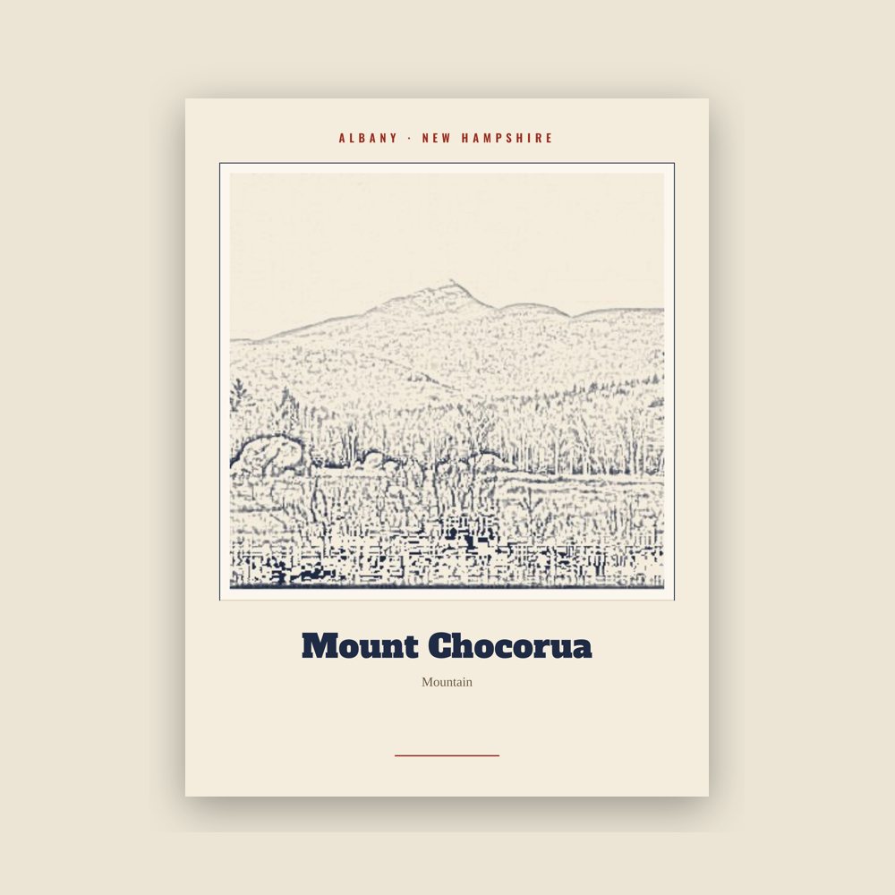 Albany Mount Chocorua Landmark Print