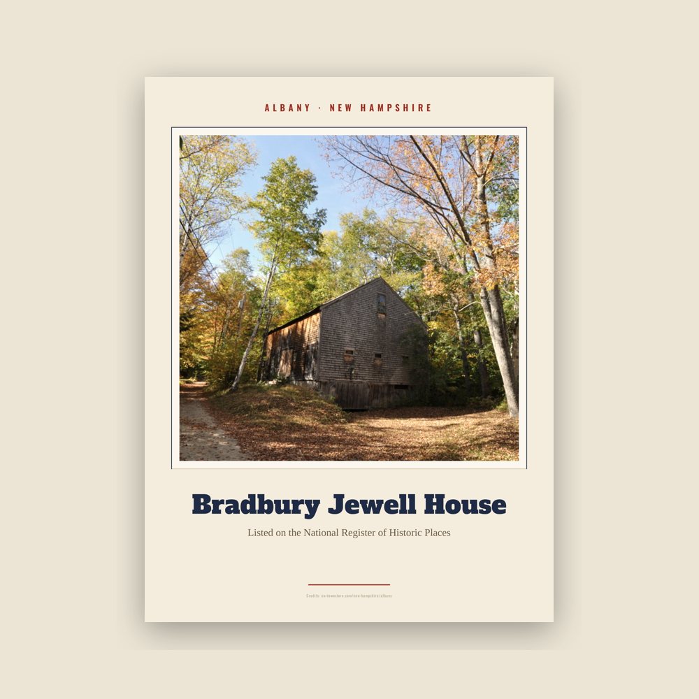 Albany Bradbury Jewell House Landmark Print