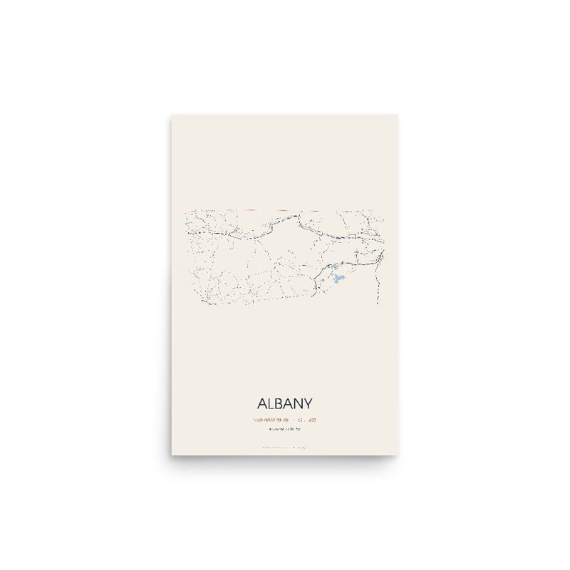 Albany Street Map Poster · Linen