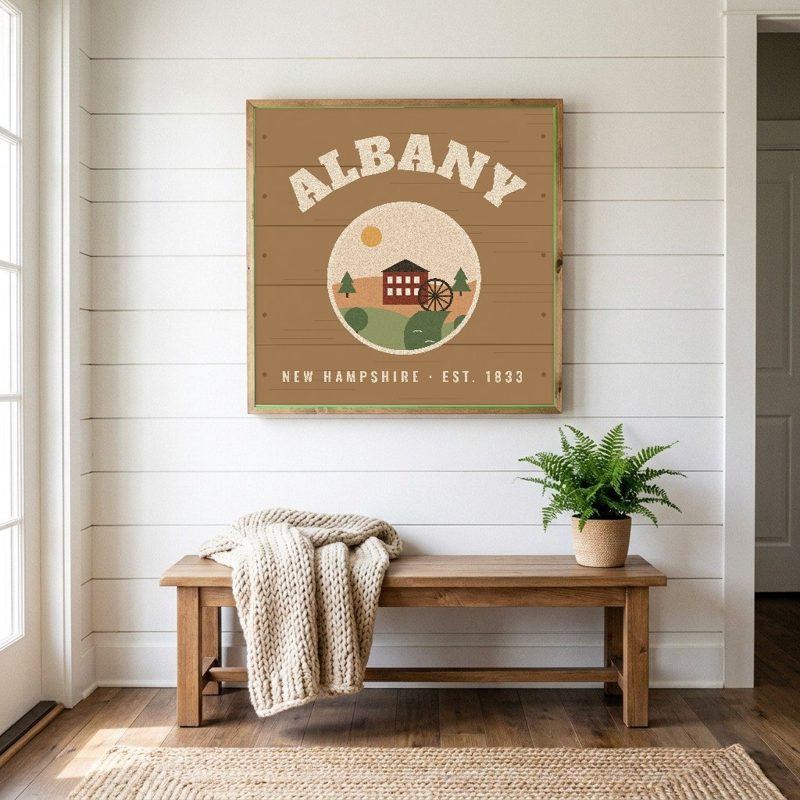 Albany Hometown Wood Sign