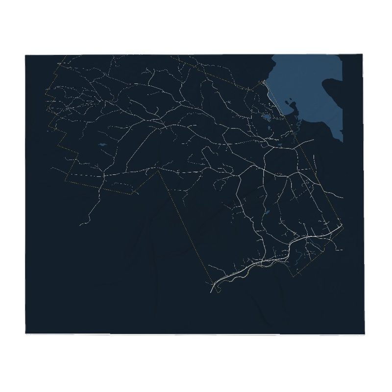 Alexandria Street Map Throw Blanket