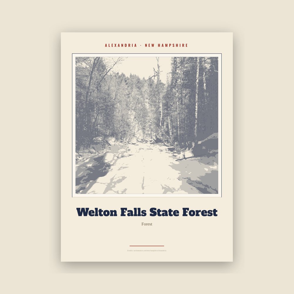 Alexandria Welton Falls State Forest Landmark Print