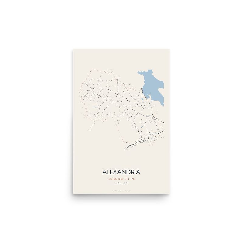 Alexandria Street Map Poster · Linen