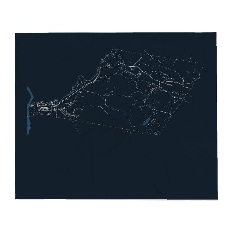 Allenstown Street Map Throw Blanket
