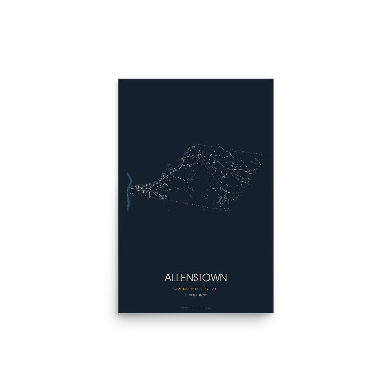 Allenstown Street Map Poster · Midnight