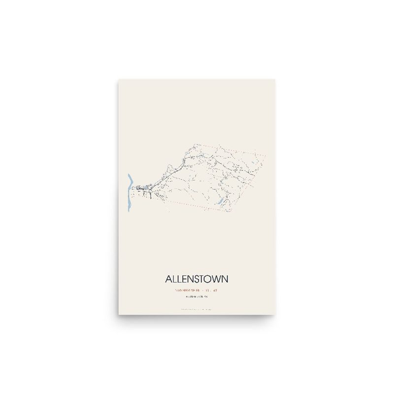 Allenstown Street Map Poster · Linen