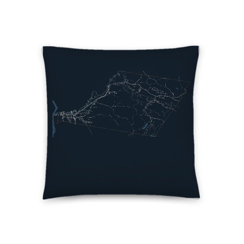 Allenstown Map Throw Pillow