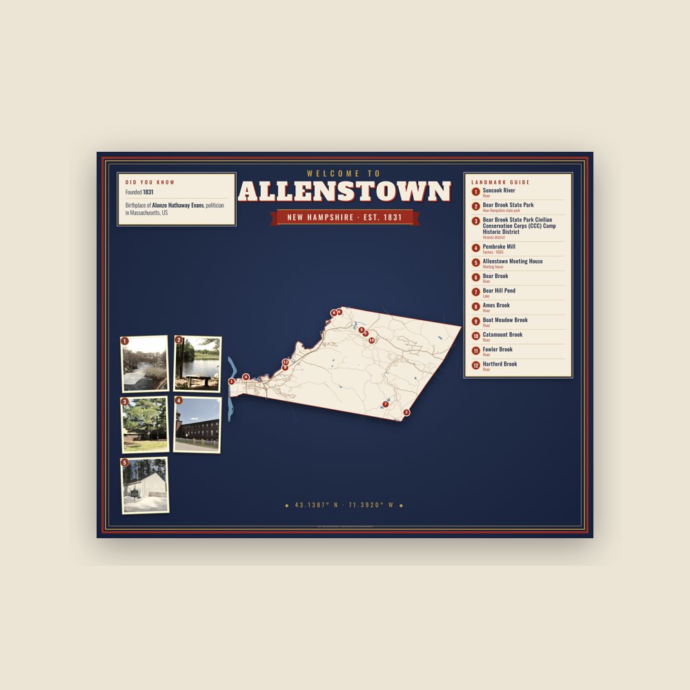 Allenstown Map Placemat