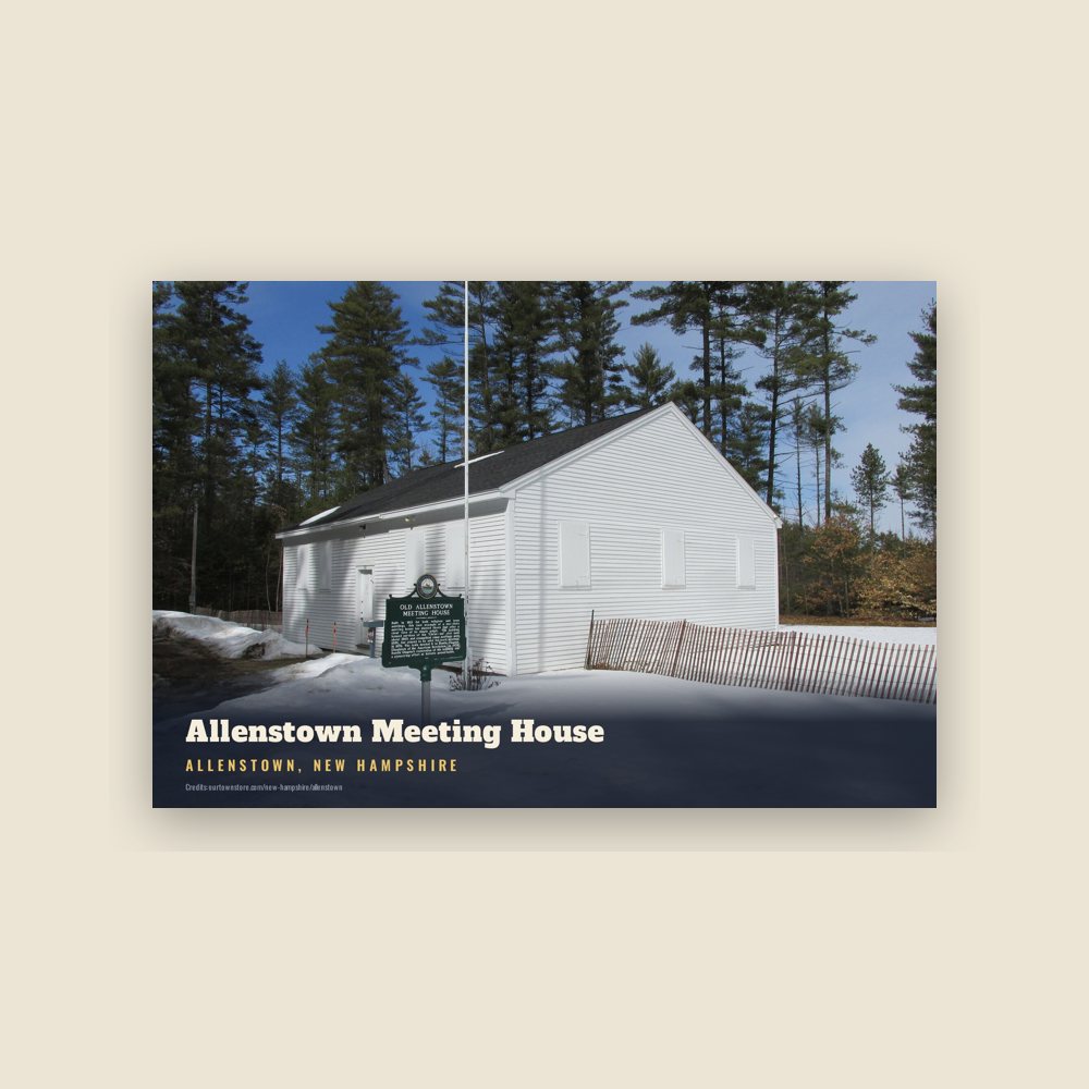 Allenstown Allenstown Meeting House Postcard