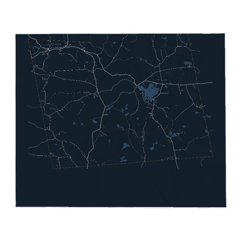 Alstead Street Map Throw Blanket