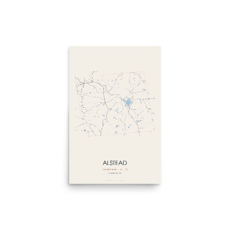 Alstead Street Map Poster · Linen