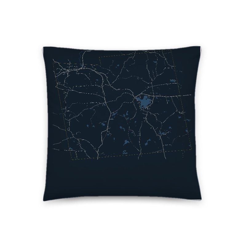Alstead Map Throw Pillow