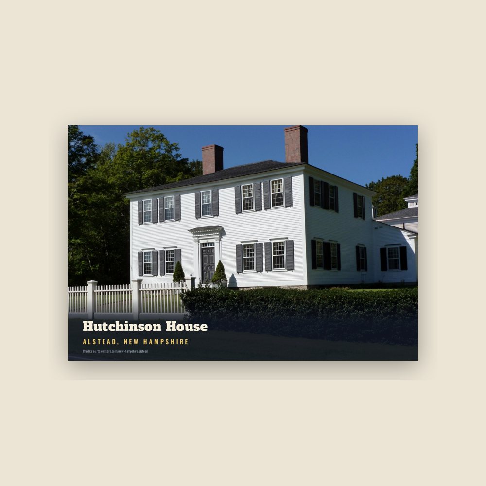 Alstead Hutchinson House Postcard