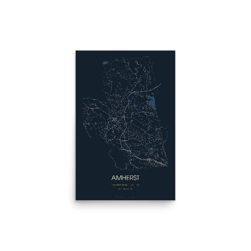 Amherst Street Map Poster · Midnight