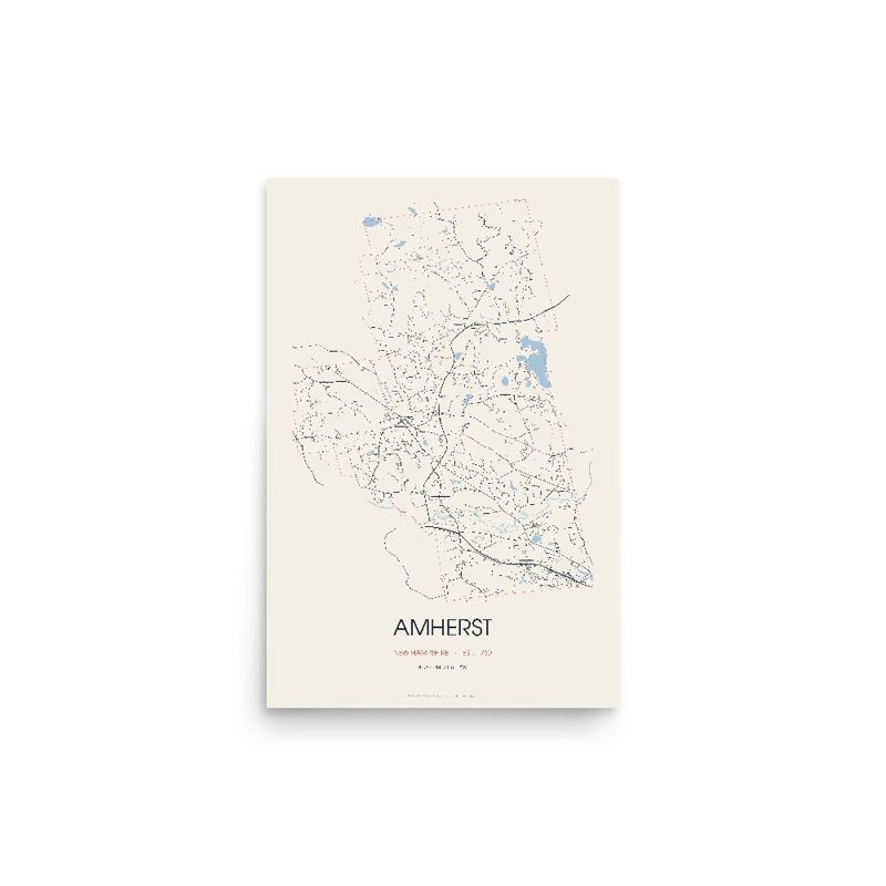 Amherst Street Map Poster · Linen