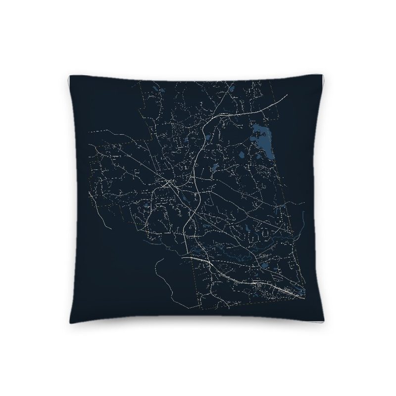 Amherst Map Throw Pillow