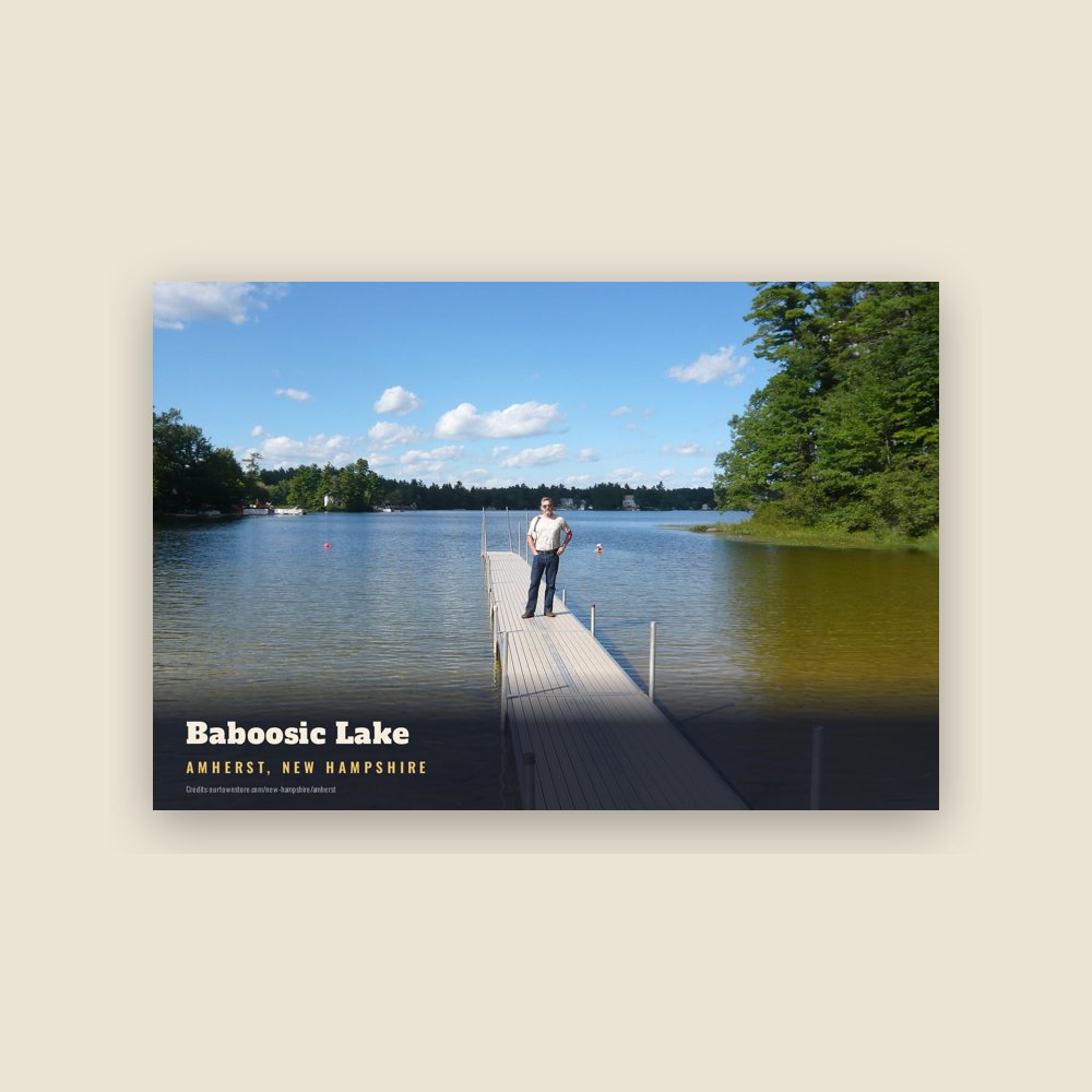 Amherst Baboosic Lake Postcard