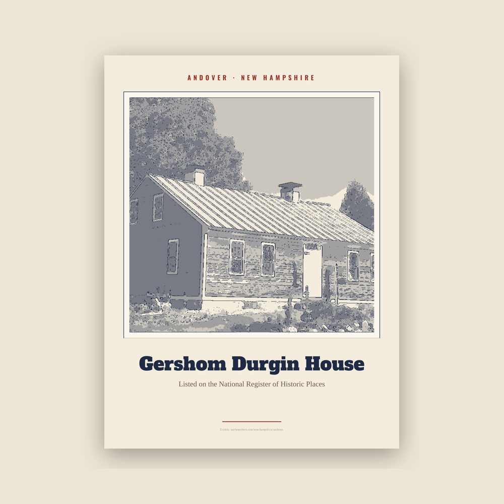 Andover Gershom Durgin House Landmark Print