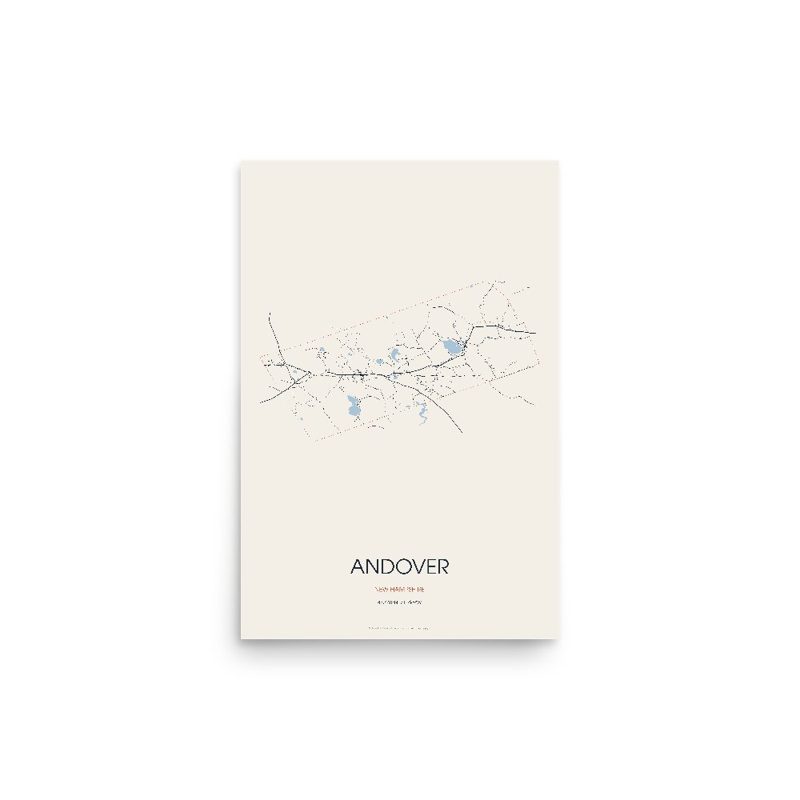 Andover Street Map Poster · Linen