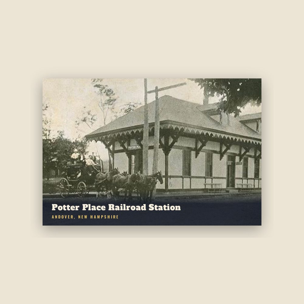 Andover Potter Place Railroad Station Postcard