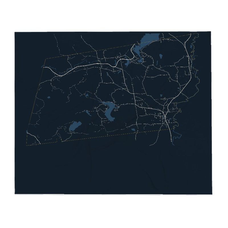 Antrim Street Map Throw Blanket