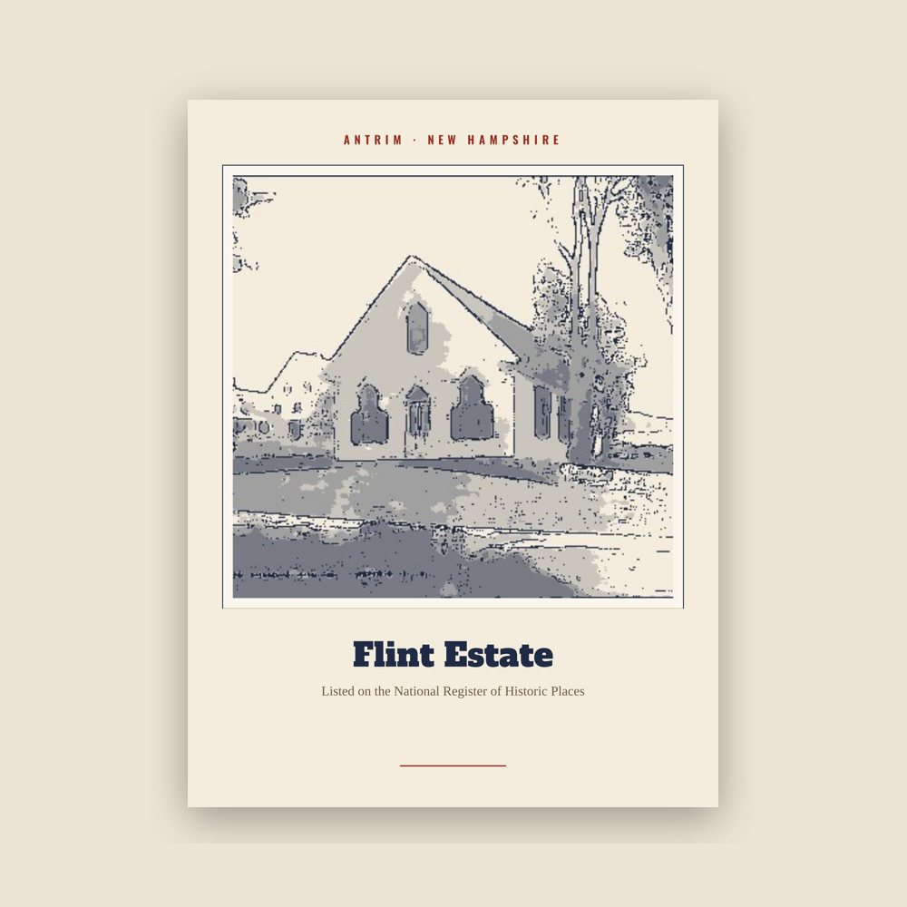 Antrim Flint Estate Landmark Print