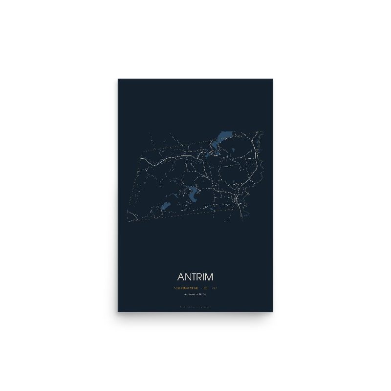 Antrim Street Map Poster · Midnight