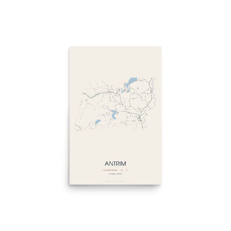 Antrim Street Map Poster · Linen