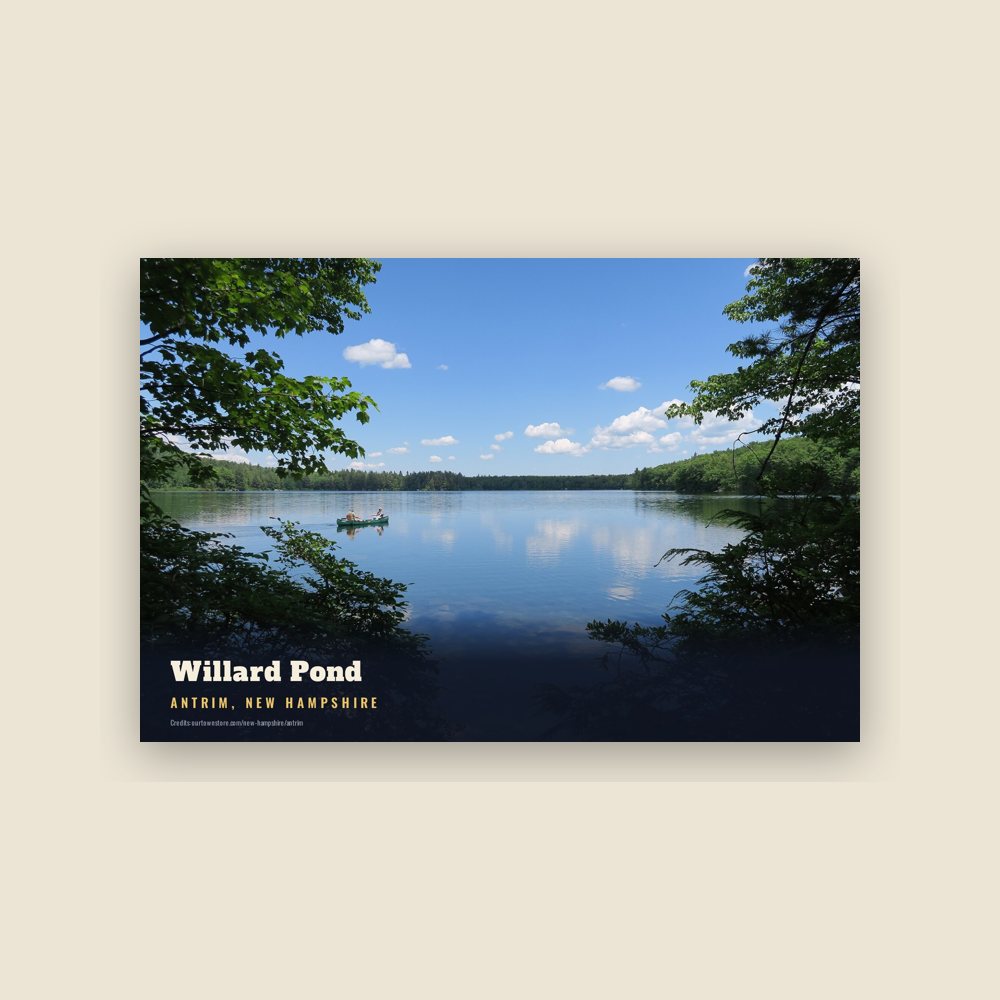 Antrim Willard Pond Postcard