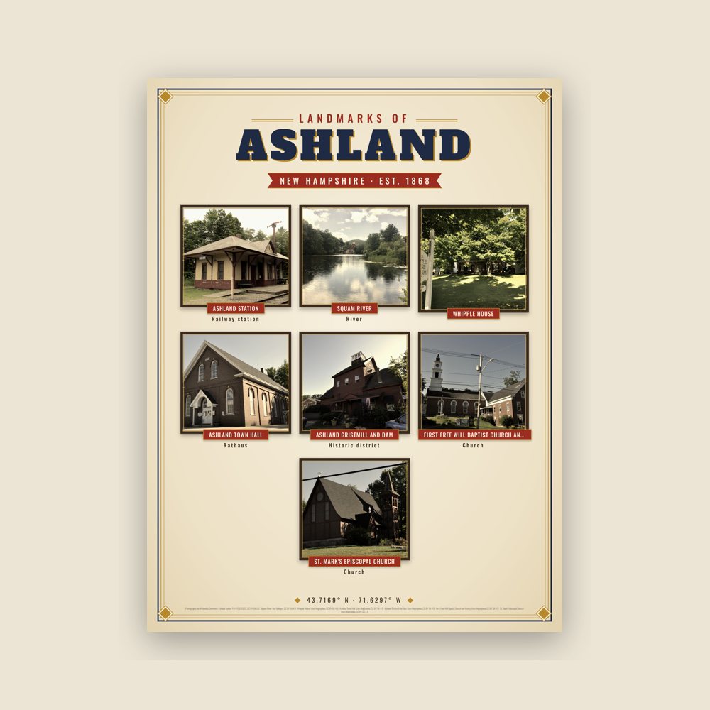 Ashland Landmarks Photo Poster