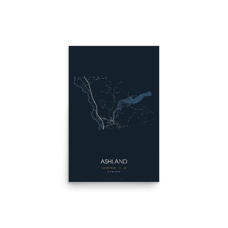 Ashland Street Map Poster · Midnight