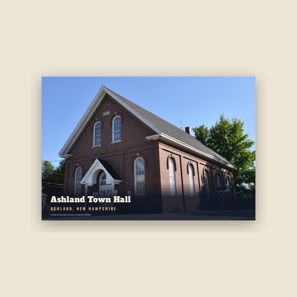 Ashland Ashland Town Hall Postcard