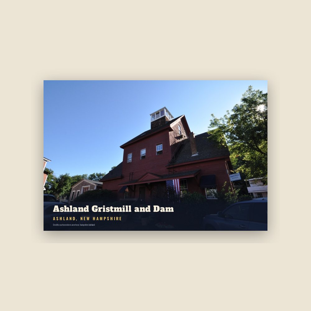 Ashland Ashland Gristmill and Dam Postcard