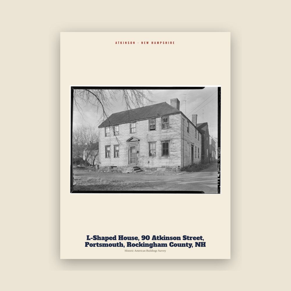 Atkinson L-Shaped House, 90 Atkinson Street, Portsmouth, Rockingham County, NH Archive Print