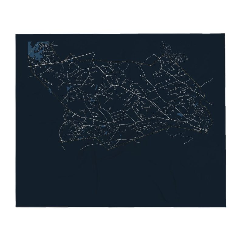Atkinson Street Map Throw Blanket