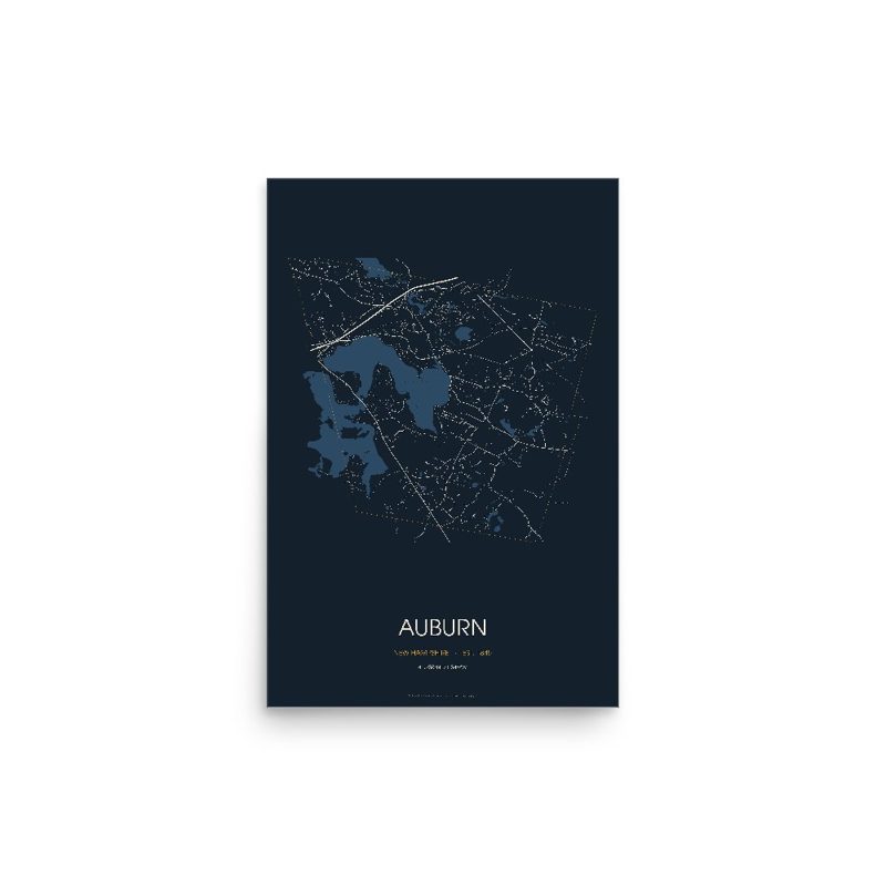 Auburn Street Map Poster · Midnight