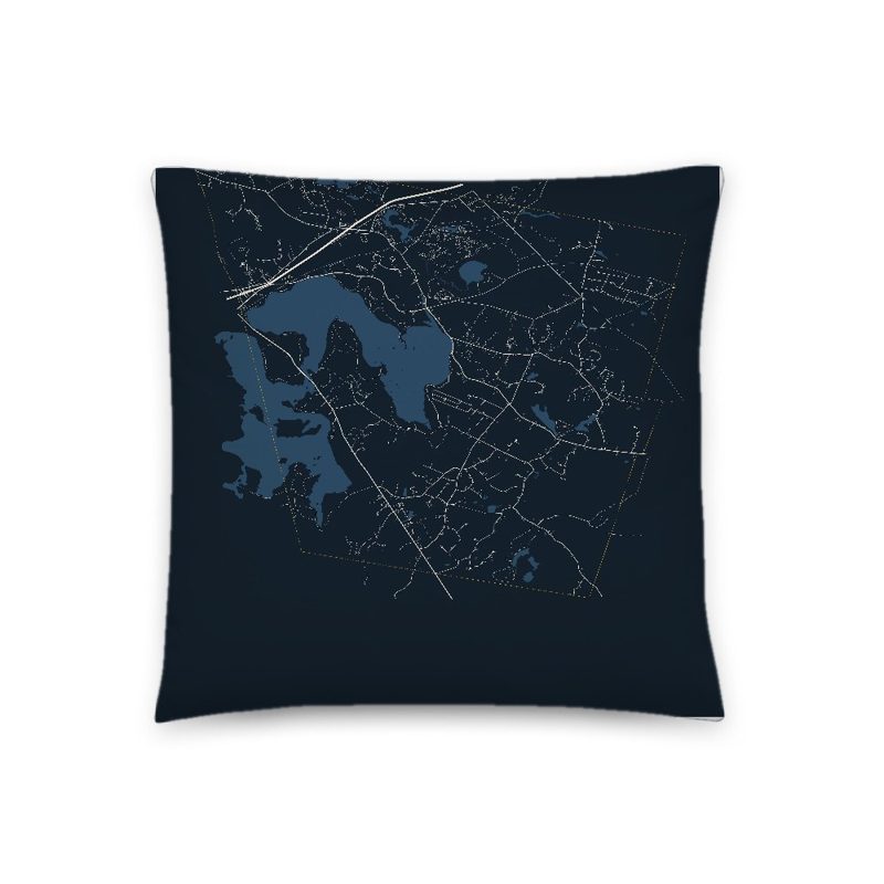 Auburn Map Throw Pillow