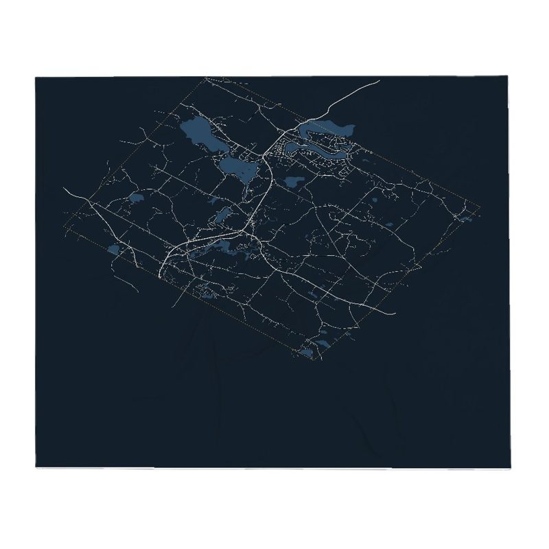 Barnstead Street Map Throw Blanket